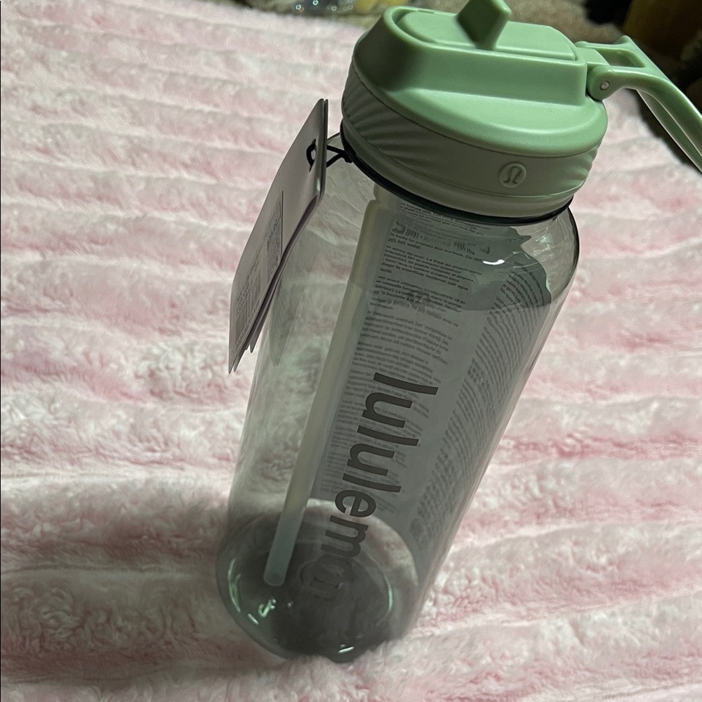 Lululemon Transparent Bottle with Mint Lid - Picture 2 of 3